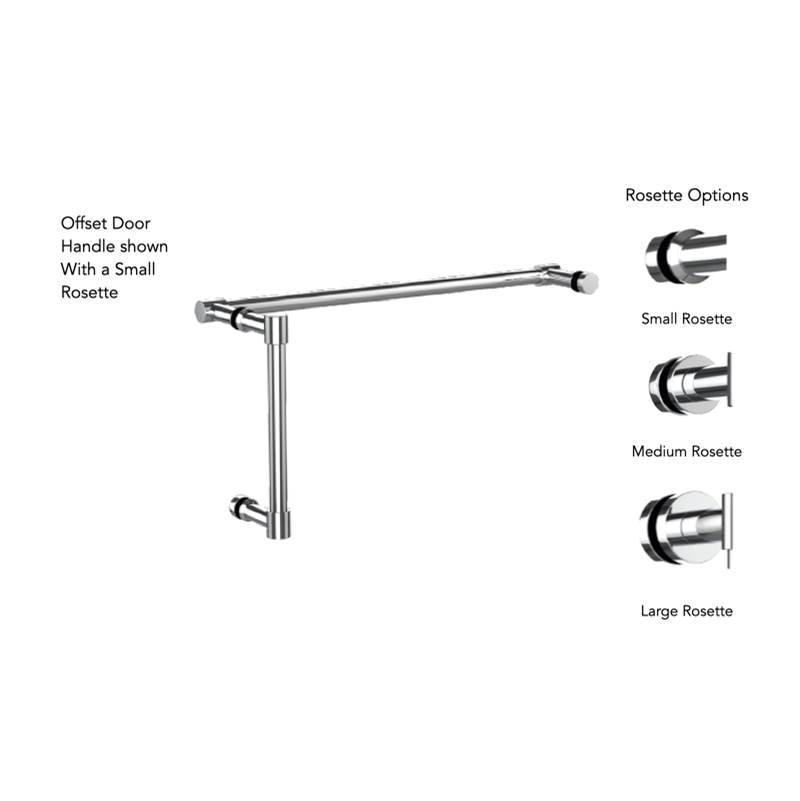 Neelnox - Collection ELOQUENCE 12x18'' Shower Door Handle   Medium Rosette Finish: Matte White - Matte White