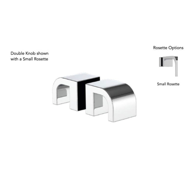 Neelnox - Collection Peninsular  Double Knob    Standard Rosette Finish: Matte White - Matte White