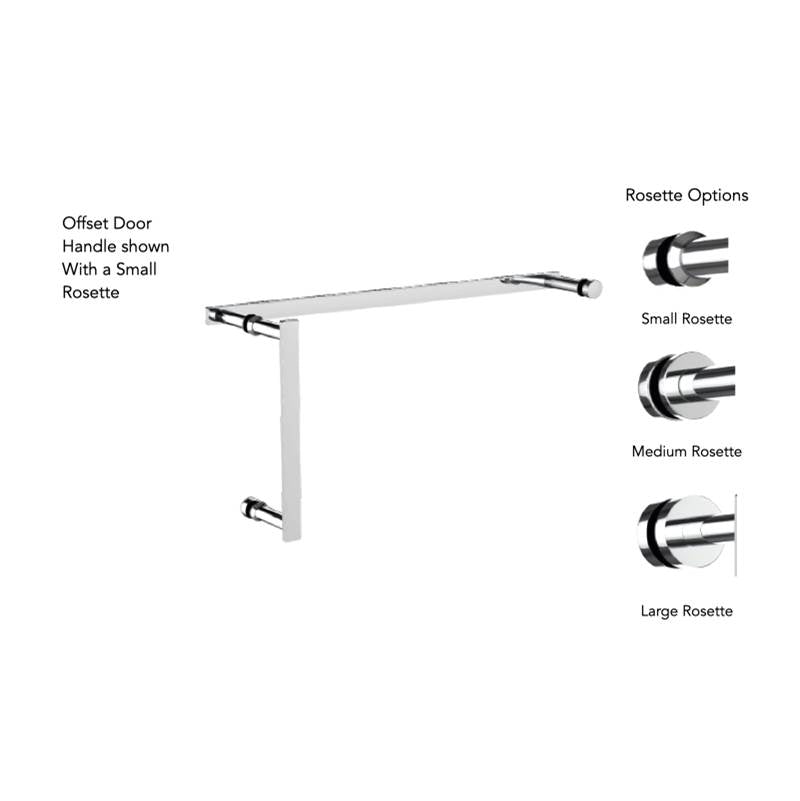 Neelnox - Collection FOREST 6X24'' Shower Door Handle   Small Rosette Finish: Matte White - Matte White
