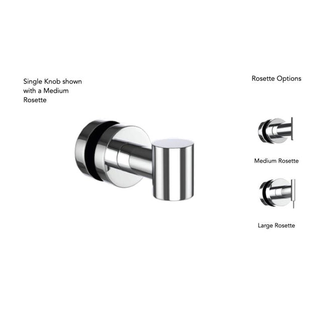 Neelnox - Collection ELOQUENCE  Single Knob    Medium Rosette Finish: Matte White - Matte White