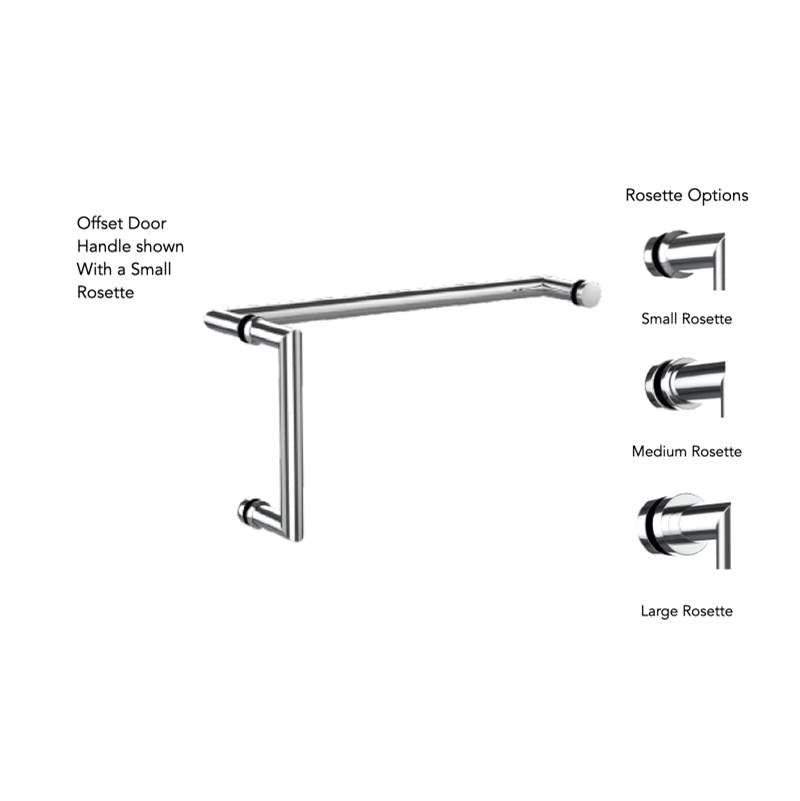 Neelnox - Collection FORM MODERNE 12x24'' Shower Door Handle   Medium Rosette Finish: Matte White - Matte White
