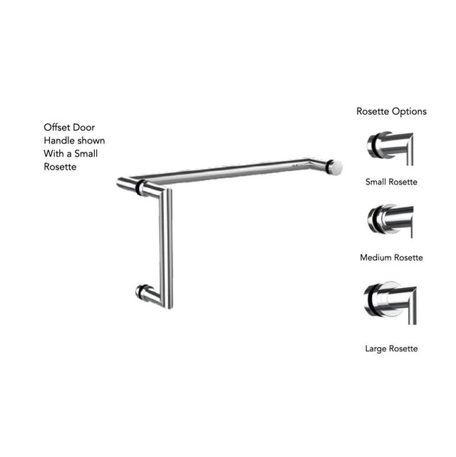 Neelnox - Collection FORM MODERNE 12x24'' Shower Door Handle   Medium Rosette Finish: Matte White - Matte White