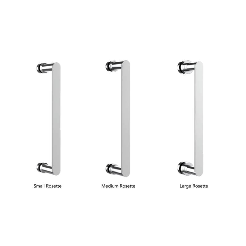 Neelnox - Collection BEAUMONT 12'' Single Door Handle   Large Rosette Finish: Matte White - Matte White