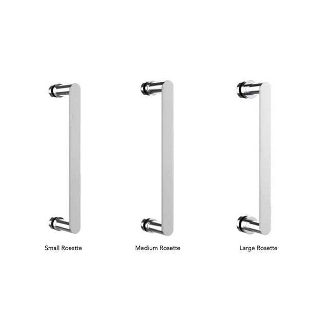 Neelnox - Collection BEAUMONT 18'' Single Door Handle   Small Rosette Finish: Matte White - Matte White