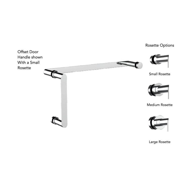 Neelnox - Collection CELLO 12x18'' Shower Door Handle   Medium Rosette Finish: Matte White - Matte White