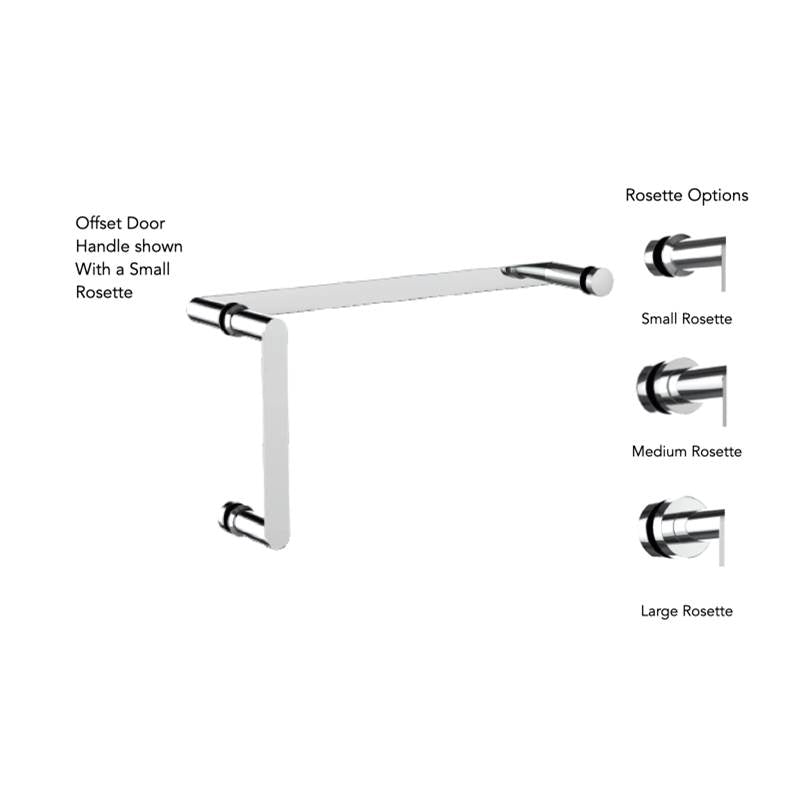 Neelnox - Collection CELLO 12x18'' Shower Door Handle   Medium Rosette Finish: Matte White - Matte White