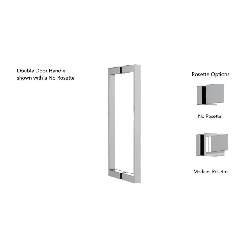 Neelnox - Collection ICONIC 30'' Shower Door Handle   Medium Rosette Finish: Matte White - Matte White