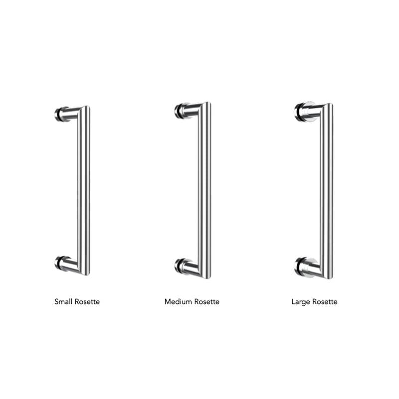 Neelnox - Collection FORM MODERNE 30'' Single Door Handle   Large Rosette Finish: Matte White - Matte White
