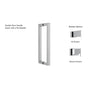 Neelnox - Collection UNIVERSAL B 24'' Shower Door Handle   No Rosette Finish: Matte White - Matte White