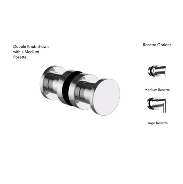 Neelnox - Collection FORM MODERNE  Double Knob    Large Rosette Finish: Matte White - Matte White