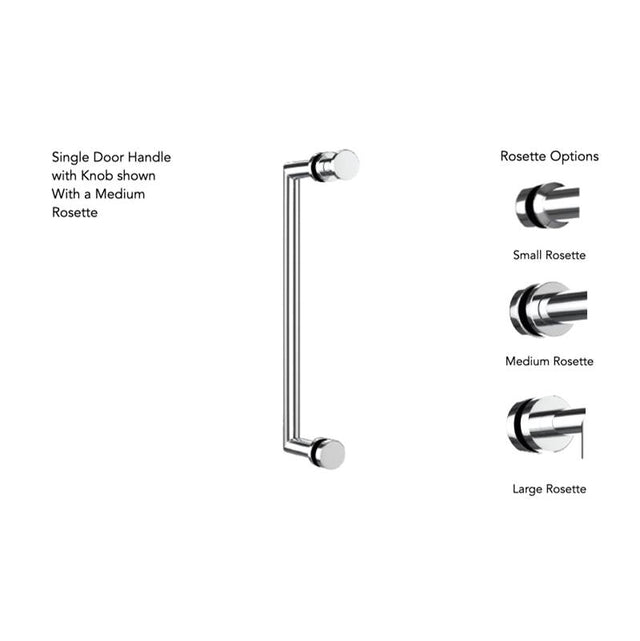 Neelnox - Collection FORM 18'' Single Door Handle with Knob Small Rosette Finish: Matte White - Matte White