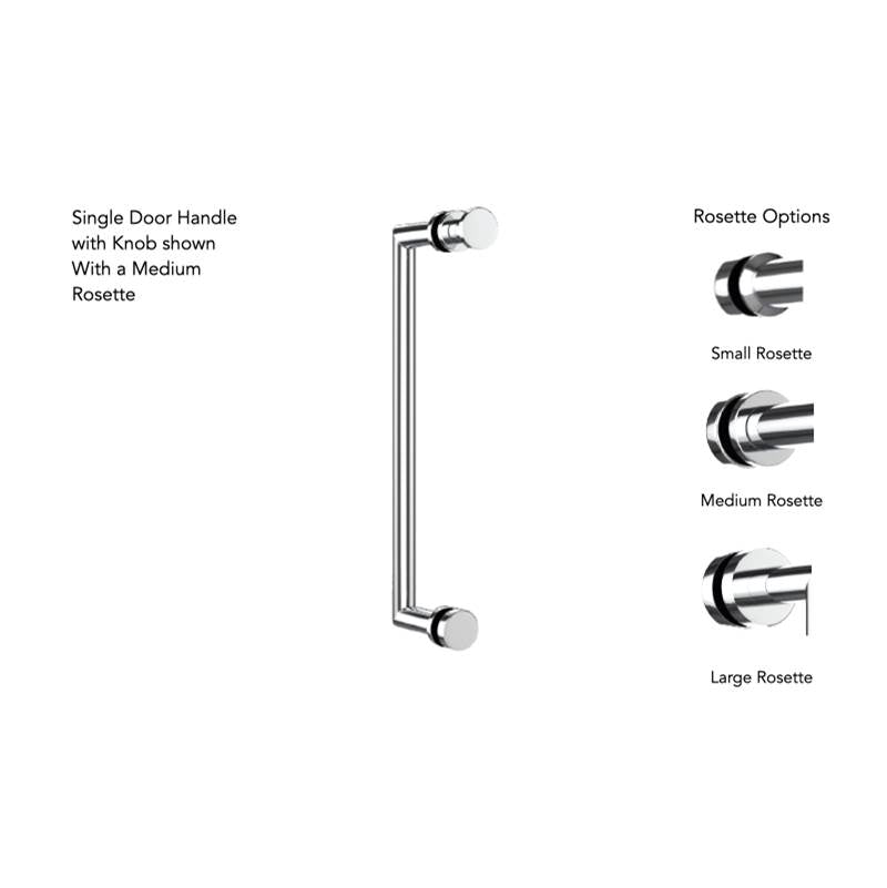 Neelnox - Collection FORM 6'' Single Door Handle with Knob Medium Rosette Finish: Matte White - Matte White
