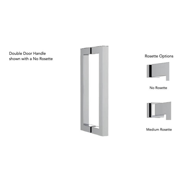 Neelnox - Collection UNIVERSAL A 6'' Shower Door Handle   Medium Rosette Finish: Matte White - Matte White