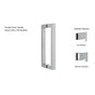 Neelnox - Collection UNIVERSAL A 8'' Shower Door Handle   Medium Rosette Finish: Matte White - Matte White