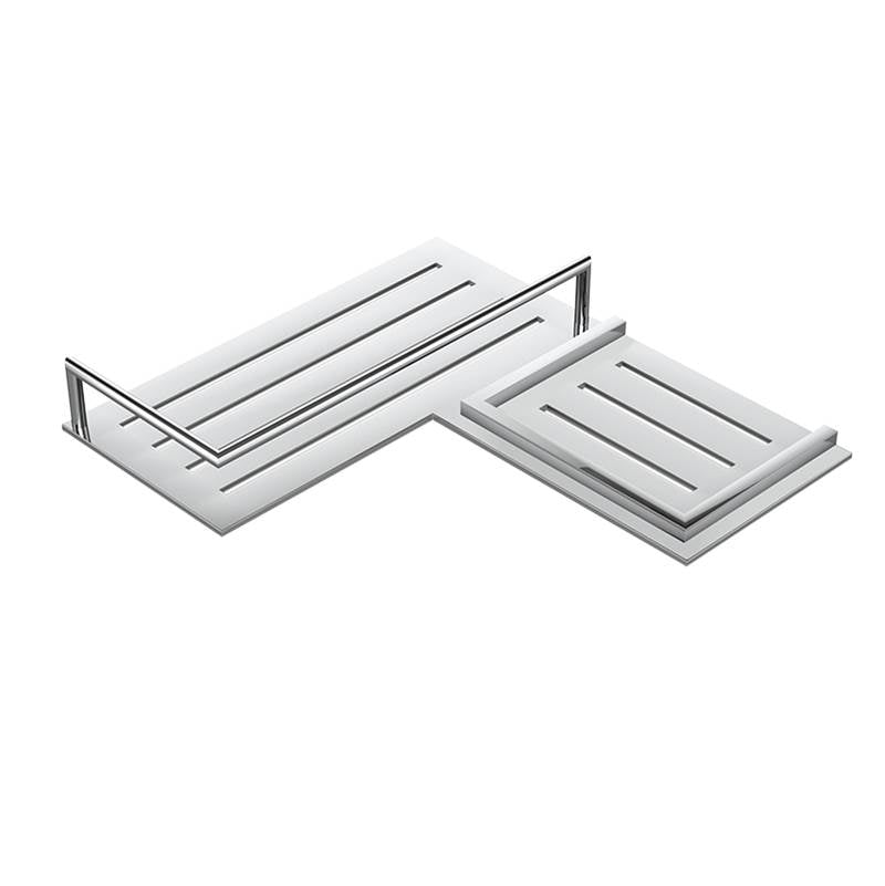 Neelnox - Series 550 Shower Shelf Size 10.7 x 9.6 x 1.7 inch Finish: Matte White - Matte White