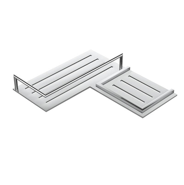 Neelnox - Series 550 Shower Shelf Size 10.7 x 9.6 x 1.7 inch Finish: Matte White - Matte White