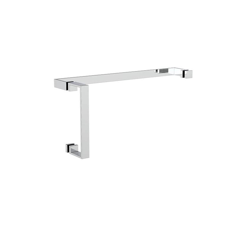 Neelnox - Collection Avant Garde 12x24'' Offset Door Handle   Standard Rosette Finish: Matte White - Matte White