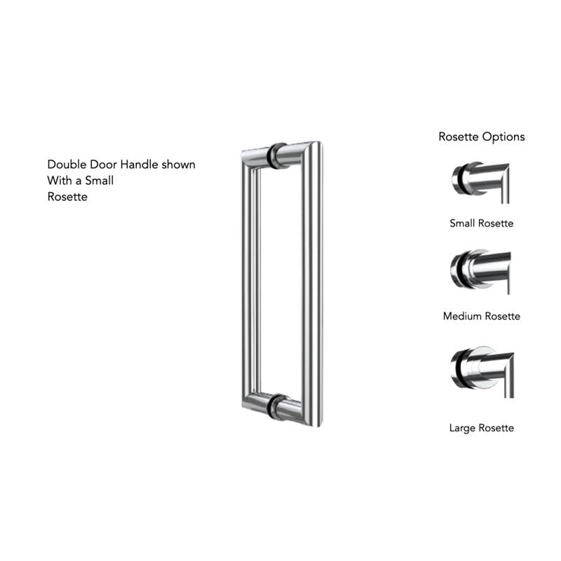 Neelnox - Collection FORM MODERNE 6'' Shower Door Handle   Small Rosette Finish: Matte White - Matte White