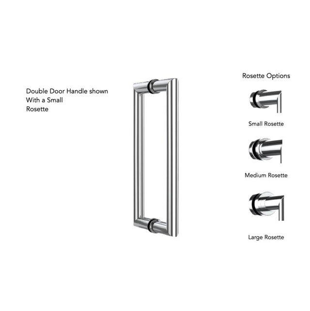 Neelnox - Collection FORM MODERNE 8'' Shower Door Handle   Large Rosette Finish: Matte White - Matte White