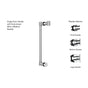 Neelnox - Collection ELOQUENCE 30'' Single Door Handle with Knob Large Rosette Finish: Matte White - Matte White
