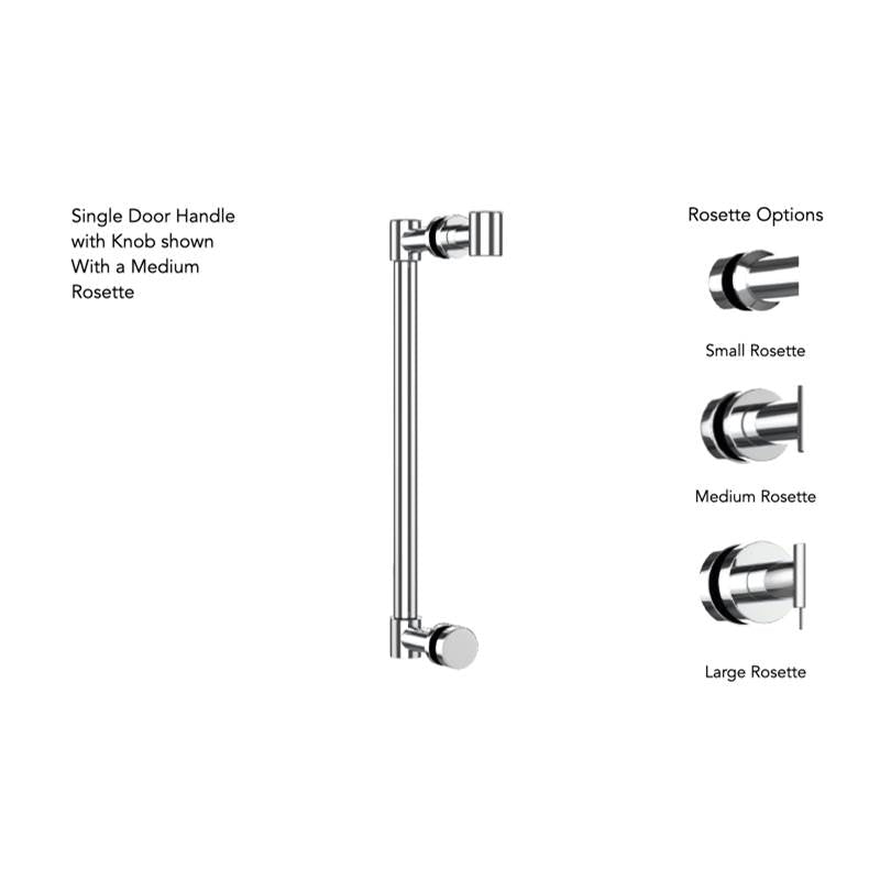 Neelnox - Collection ELOQUENCE 8'' Single Door Handle with Knob Small Rosette Finish: Matte White - Matte White
