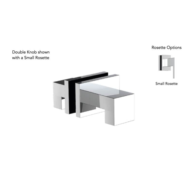 Neelnox - Collection ARGYLE  Double Knob    Standard Rosette Finish: Matte White - Matte White