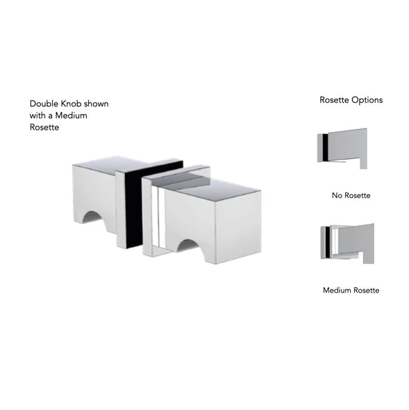 Neelnox - Collection UNIVERSAL A  Double Knob    No Rosette Finish: Matte White - Matte White