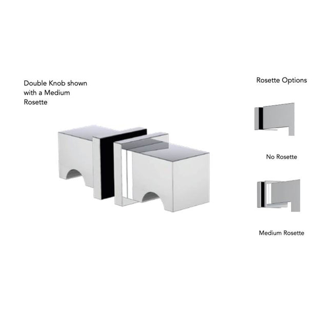 Neelnox - Collection UNIVERSAL A  Double Knob    No Rosette Finish: Matte White - Matte White
