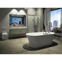 Neptune Rouge - Freestanding One Piece BADEN 32x60, Mass-Air, with Chrome Drain, White - White