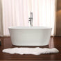 Neptune Rouge - Freestanding One Piece MONACO 30x60, Chrome Drain, White - White