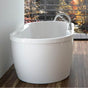 Neptune Rouge - Freestanding Two Pieces BERLIN 32x60, with Chrome Drain and Removable Overflow cover, White - White