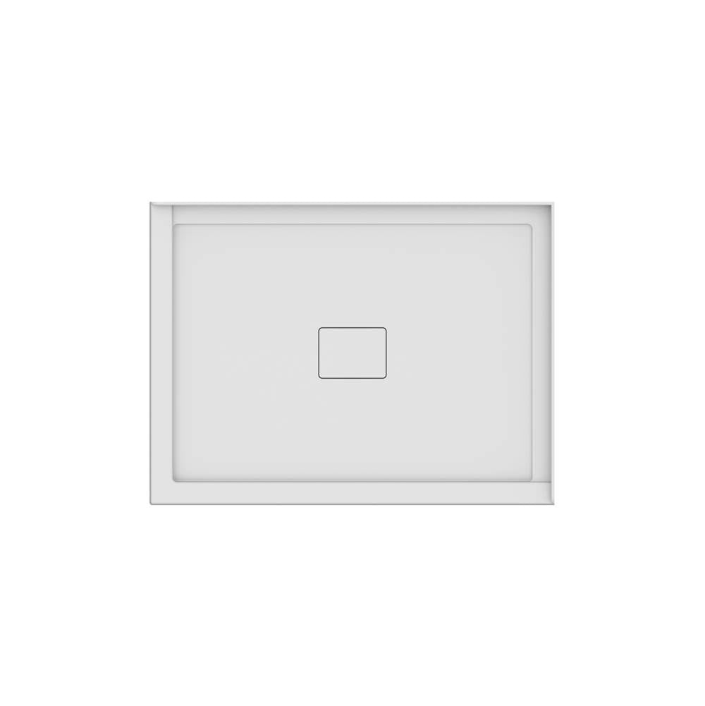 Neptune Rouge - ROUGE shower base 36x48, Central Drain, with Right tiling flange 2 sides, 48'' Opening, White - White