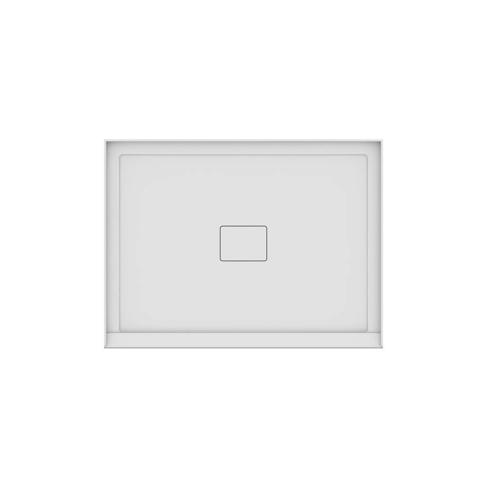 Neptune Rouge - ROUGE shower base 36x48, Central Drain, with tiling flange 3 sides, 48'' Opening, White - White