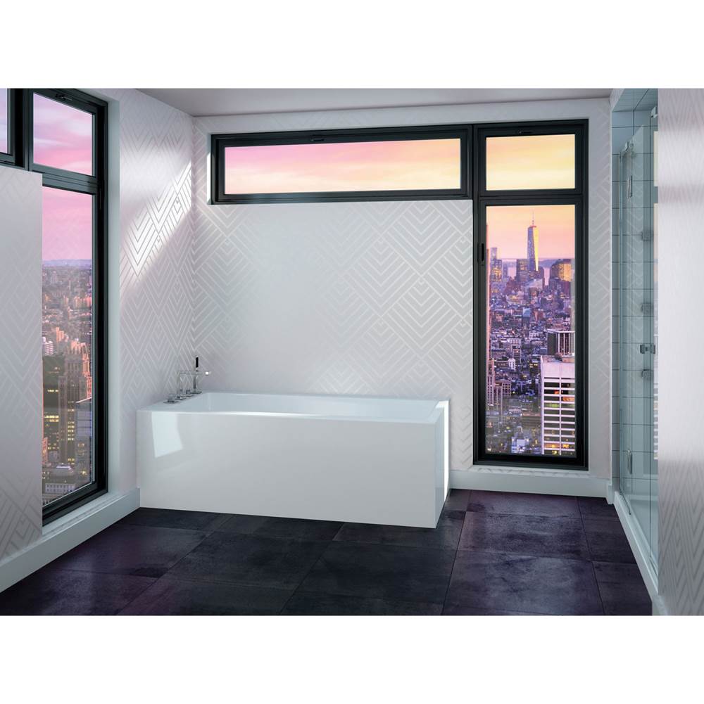 Neptune Rouge - ZURICH Bathtub 32x60, with Left Tiling Flange and Skirt on 2 sides, Left Drain, White - White