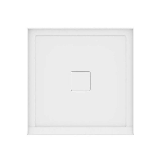 Neptune Rouge - ROUGE shower base 36x36, Central Drain, with tiling flange 3 sides, White - White