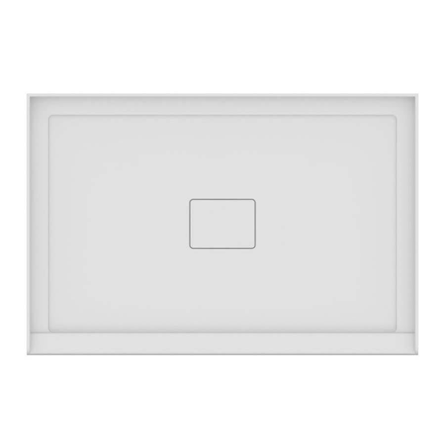 Neptune Rouge - ROUGE shower base 32x48, Central Drain, with tiling flange 3 sides, 48'' Opening, White - White