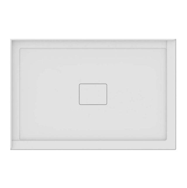 Neptune Rouge - ROUGE shower base 32x48, Central Drain, with Right tiling flange 2 sides, 48'' Opening, White - White