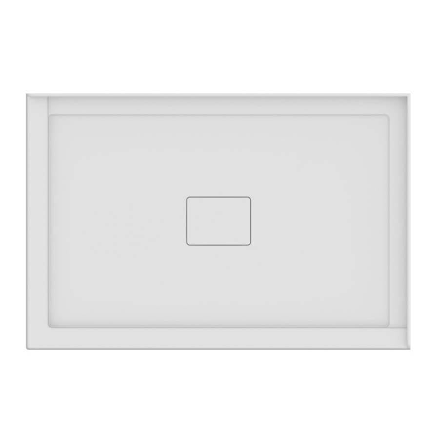 ROUGE shower base 32x48, Central Drain, with Right tiling flange 2 sides, 48'' Opening, White