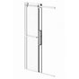 Neptune Rouge - EXALT 48 sliding shower door, Black/Clear - Black, Clear