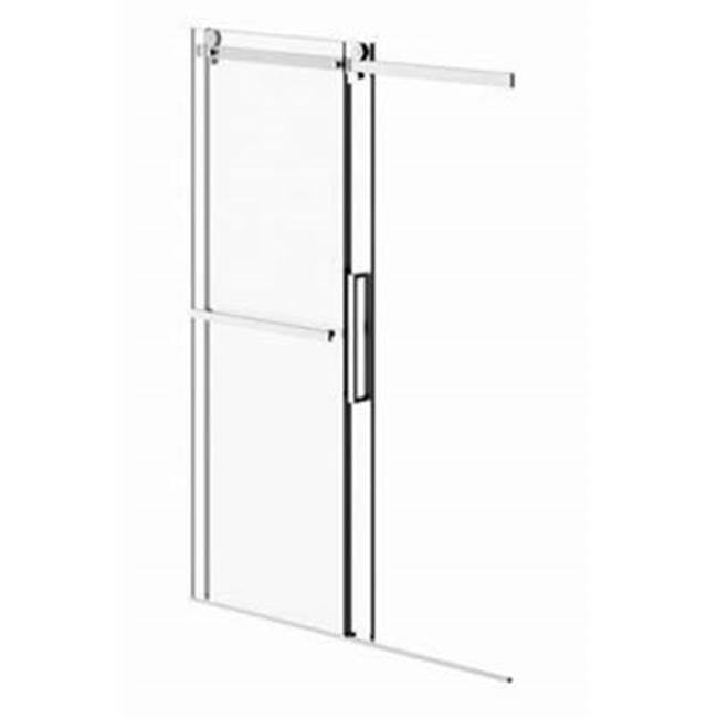 Neptune Rouge - EXALT 60 sliding shower door, Black/Clear - Black, Clear