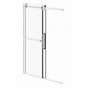 Neptune Rouge - EXALT 60 sliding shower door, Black/Clear - Black, Clear