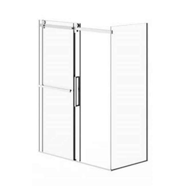 Neptune Rouge - EXALT 3260 sliding shower door, Black/Clear - Black, Clear