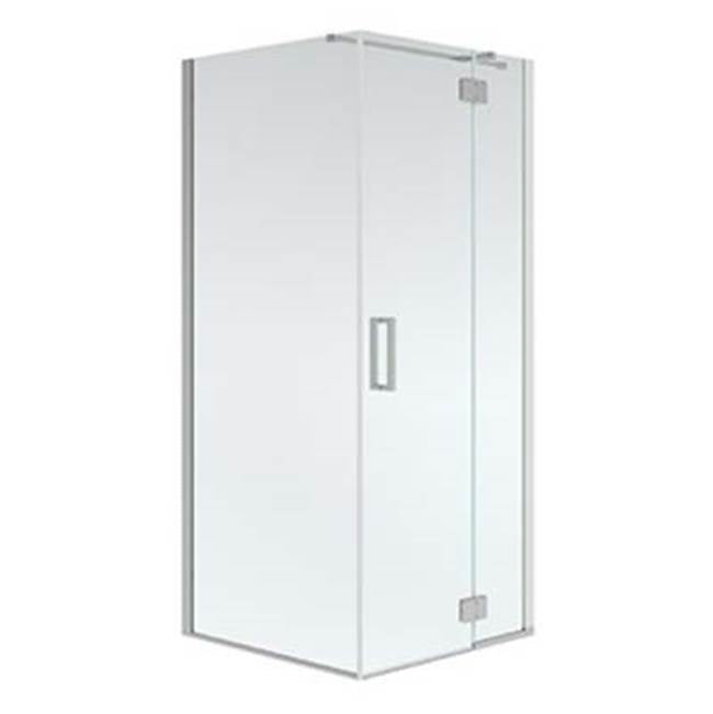 Neptune Rouge - AZELIA 3636 Pivoting shower door, Chrome/Clear - Chrome, Clear