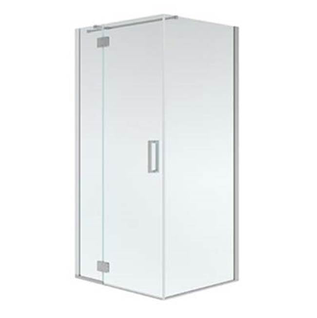 Neptune Rouge - AZELIA 3442 Pivoting shower door, Chrome/Clear - Chrome, Clear