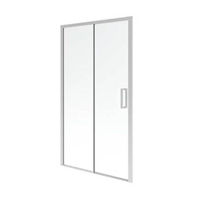 Neptune Rouge - SELLA 48 6mm sliding shower door, Chrome/Clear - Chrome, Clear