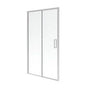 Neptune Rouge - SELLA 48 6mm sliding shower door, Chrome/Clear - Chrome, Clear