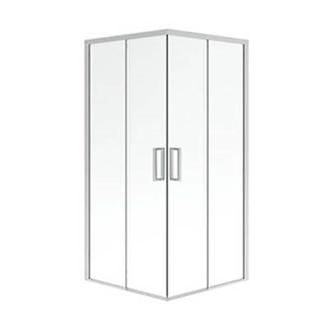 Neptune Rouge - SELLA 3636 6mm sliding shower door, Chrome/Clear - Chrome, Clear