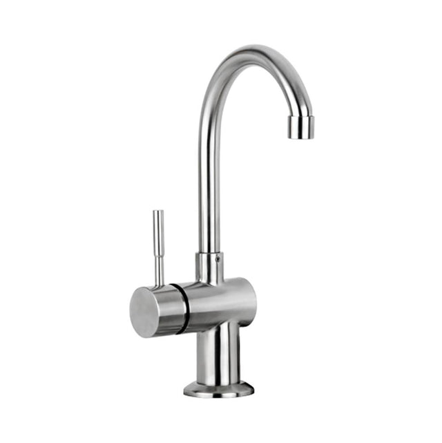 Outdoor Shower - Hot & Cold Faucet - ''Marathon'' Lever Handle - Curved Spout - Satin - Satin