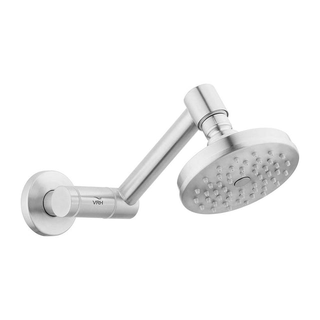 Outdoor Shower - Shower Head Set - 4'' Shower Head, 7'' Adjustable Arm - Satin