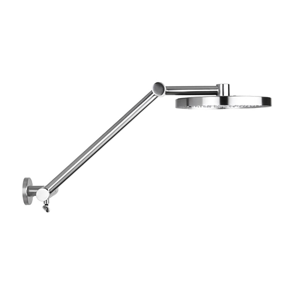 Outdoor Shower - Shower Head Set - 8'' Shower Head, 18'' Adjustable Arm - Satin